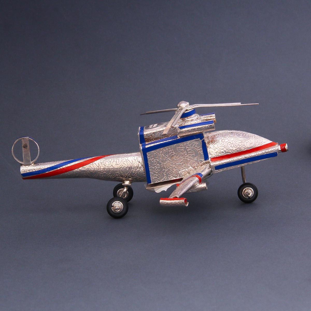 Silver Helicopter Miniature Collection