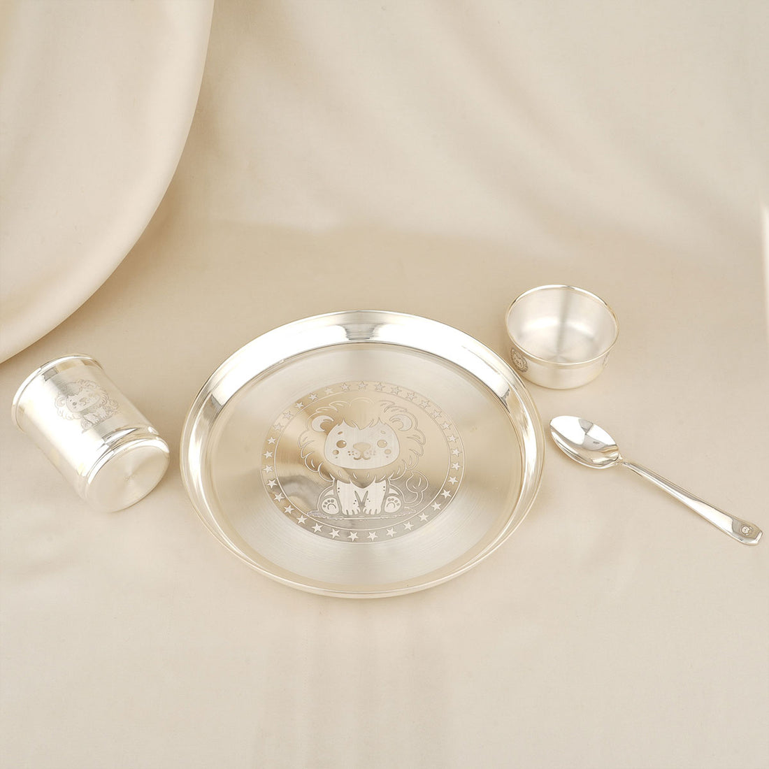 Cute Silver Dinner Set