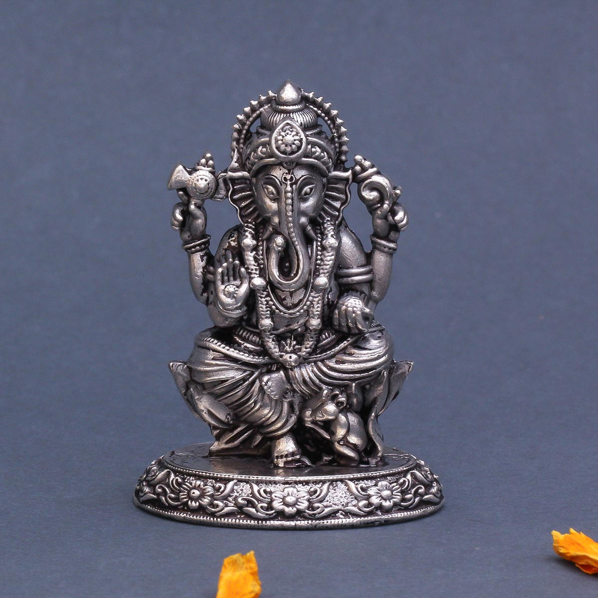 Vinayagar Antique Silver Idols