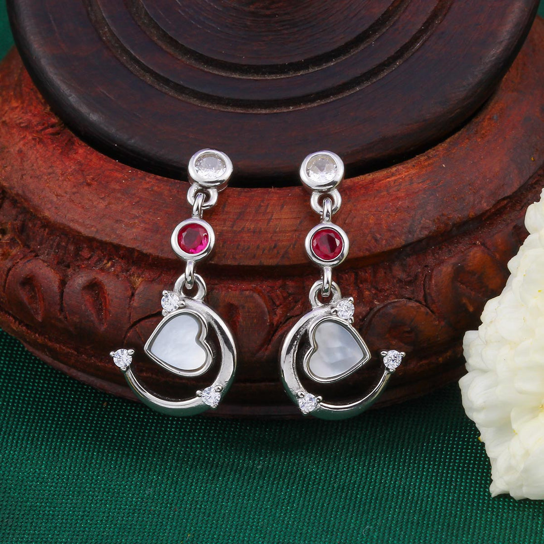 Facinate Silver Long Earrings