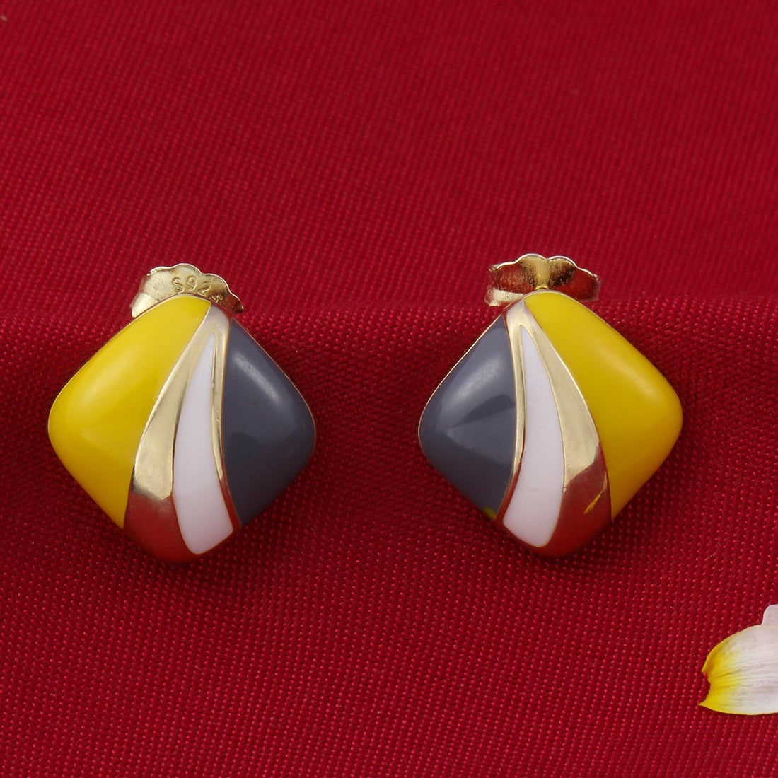 Colourful Charm Silver Studs