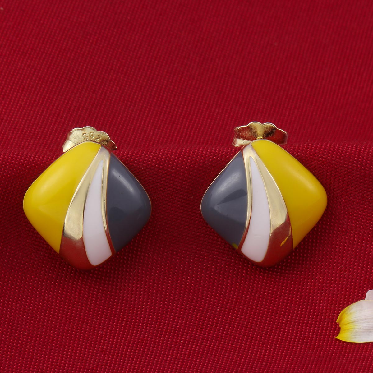 Colourful Charm Silver Studs