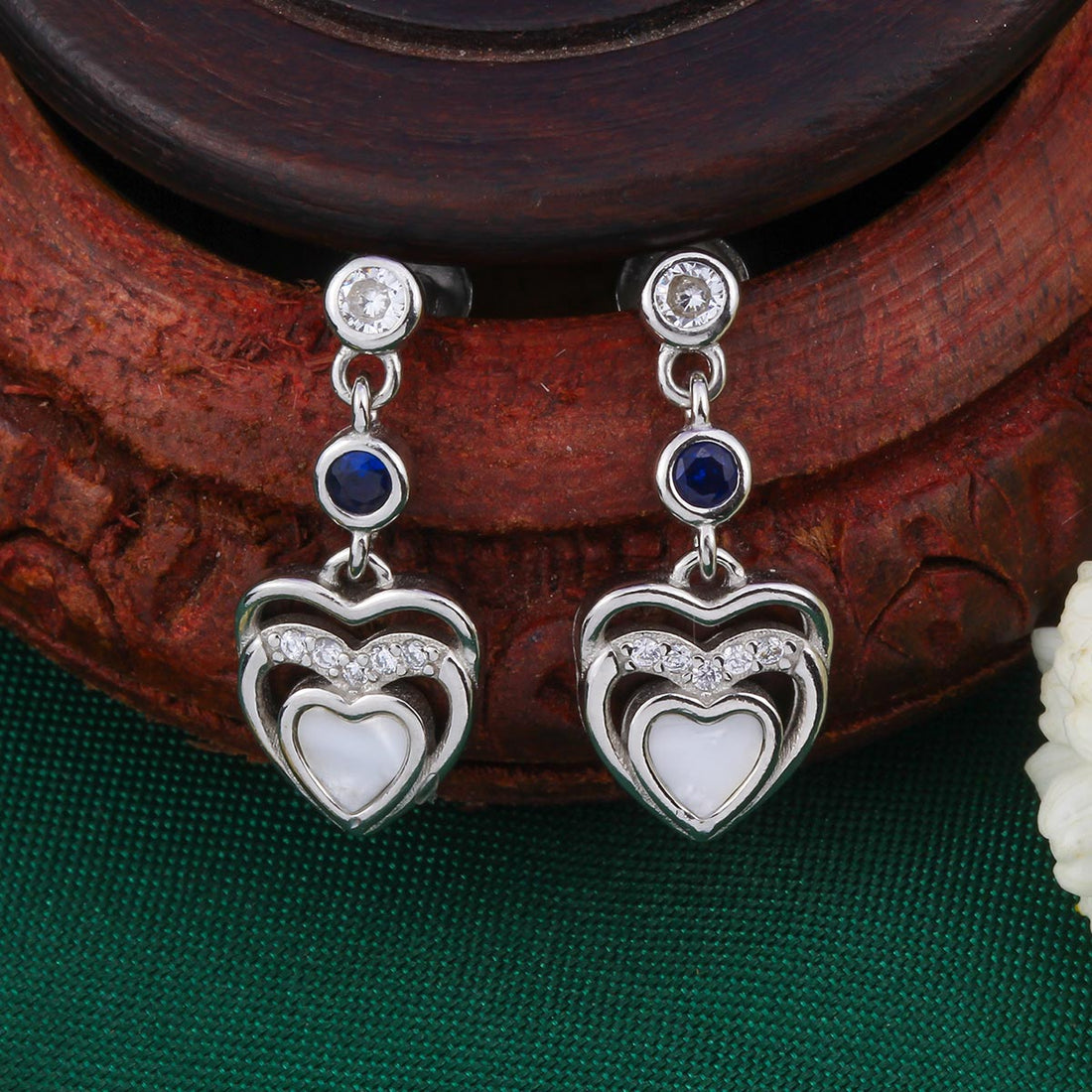Facinate Silver Long Earrings