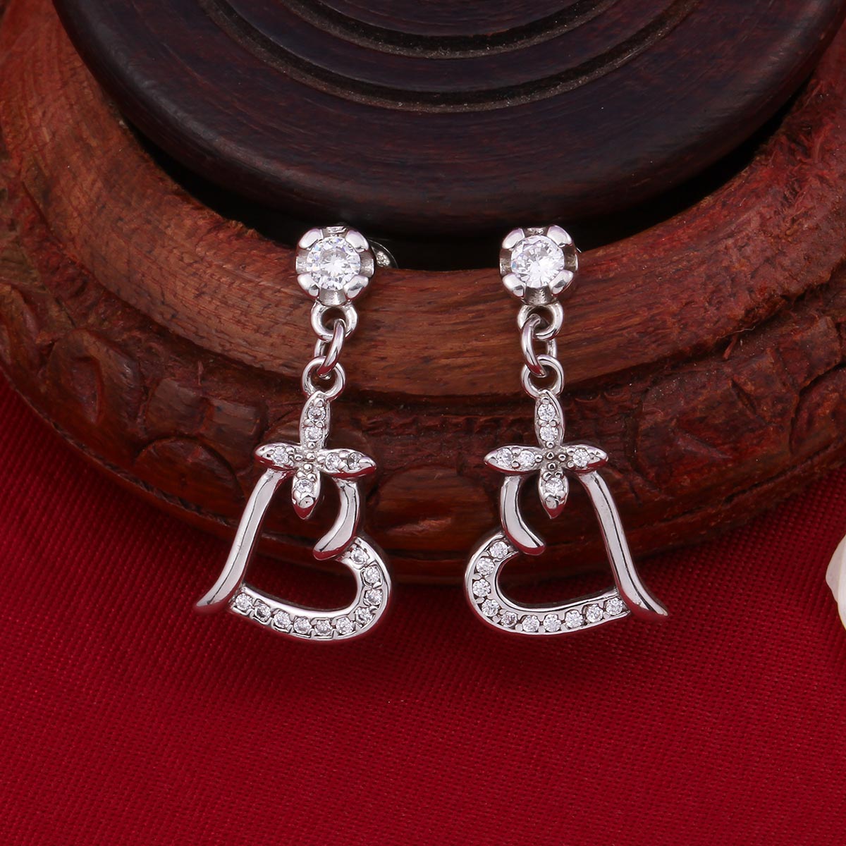 Elegant Silver Long Earrings