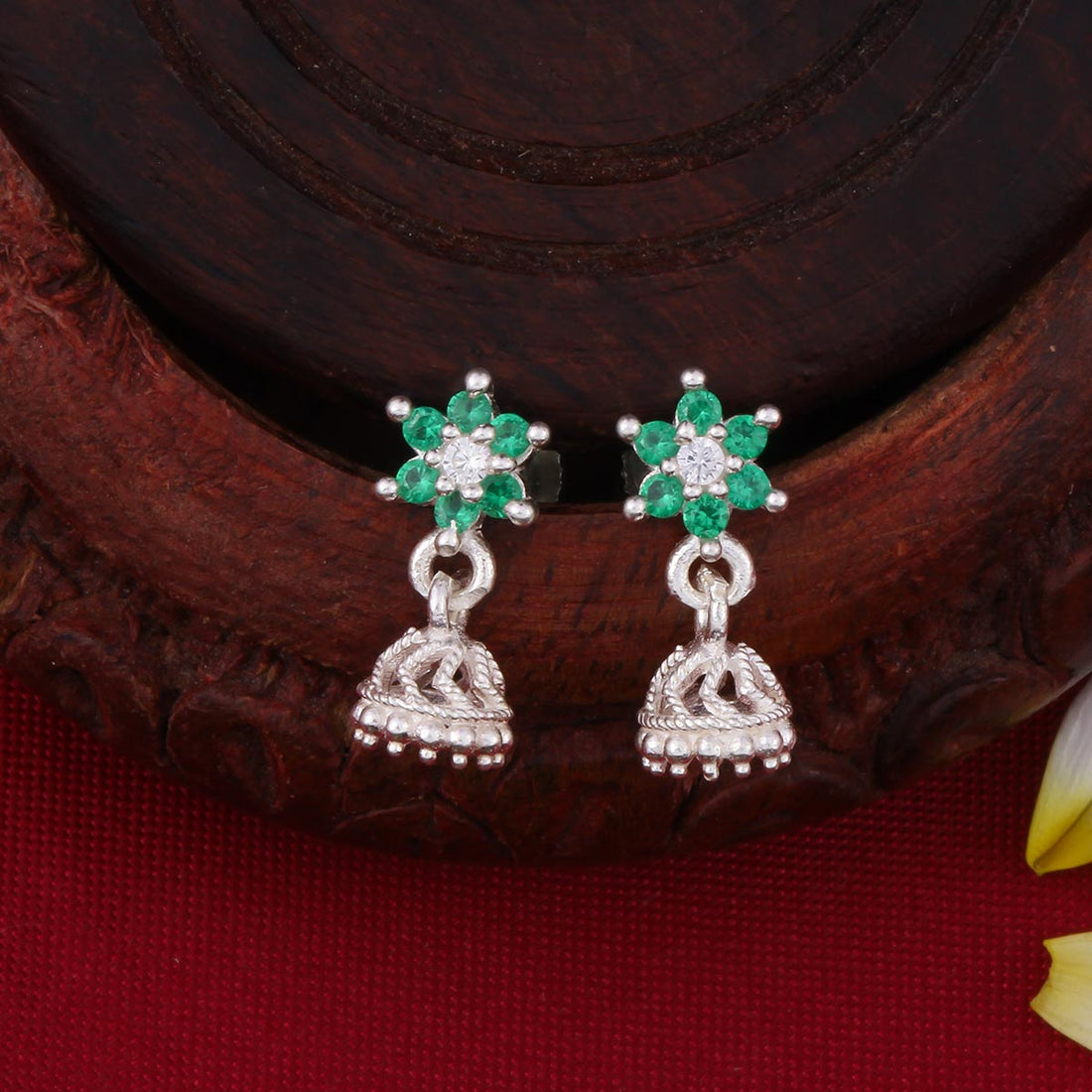 Little Cute Silver Jhumkas