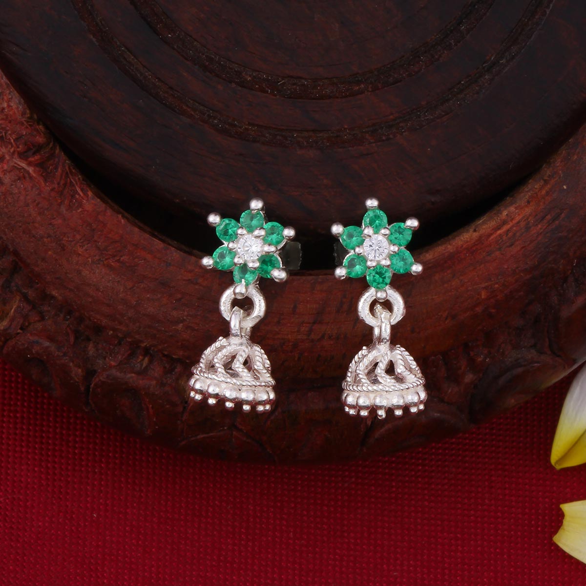 Little Cute Silver Jhumkas