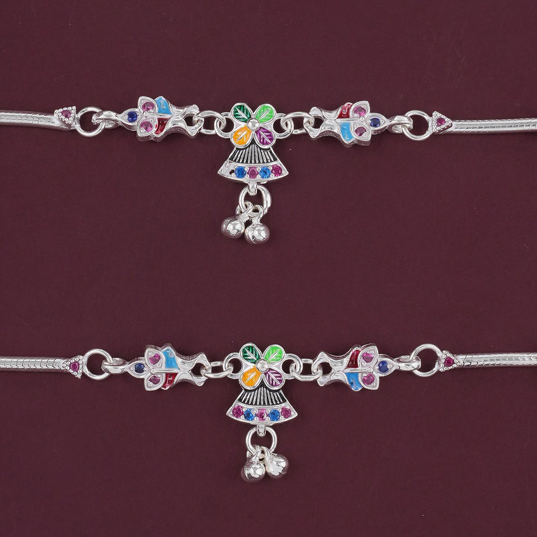 Fancy Look Silver Anklet