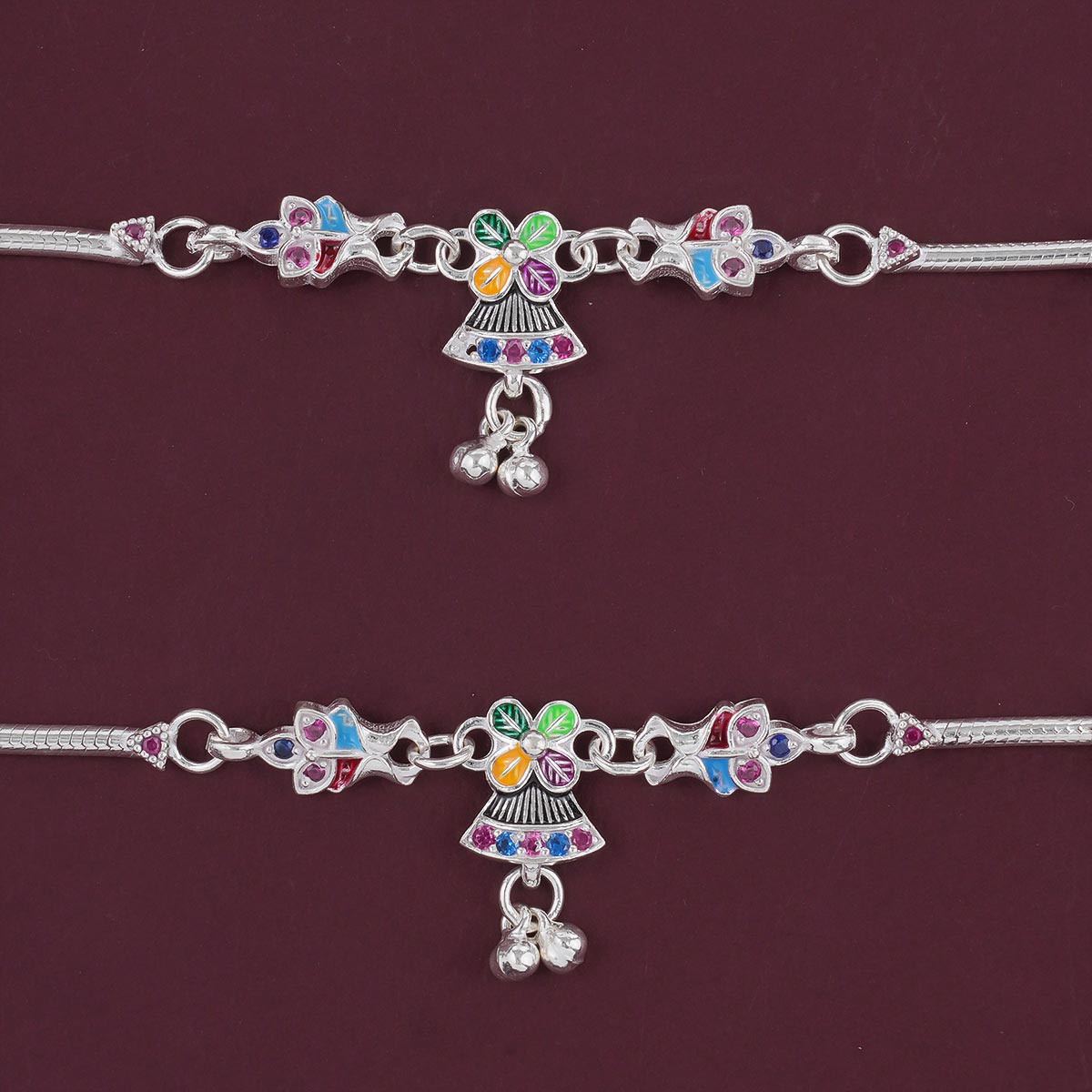 Fancy Look Silver Anklet