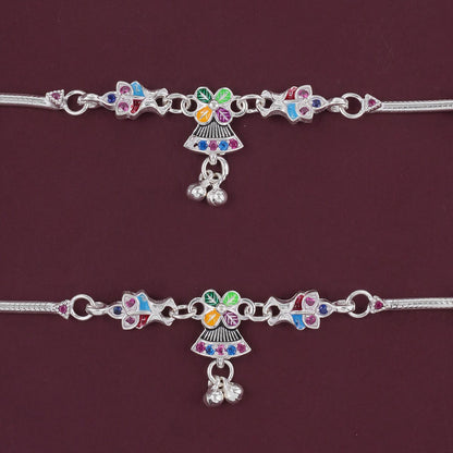 Fancy Look Silver Anklet