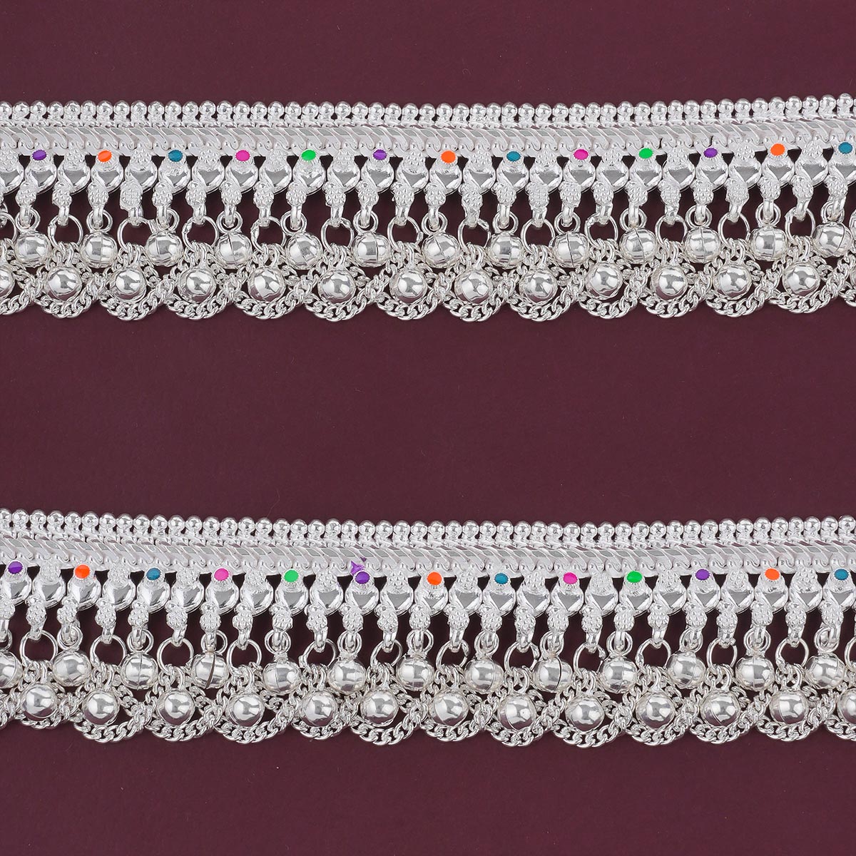 Grandeur Silver Anklet