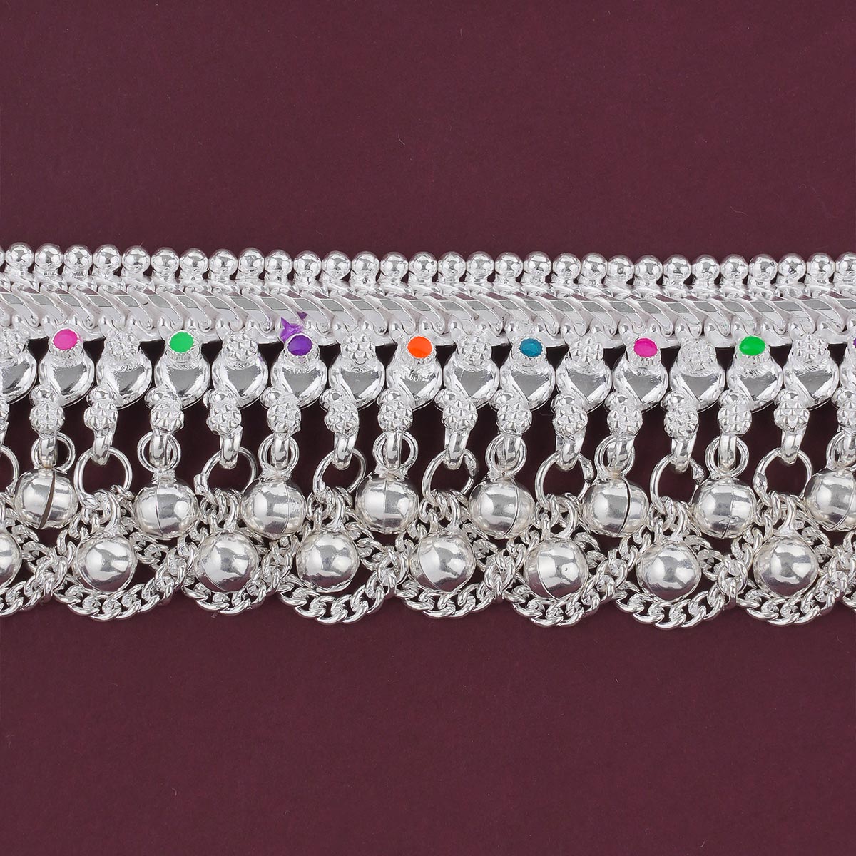 Grandeur Silver Anklet