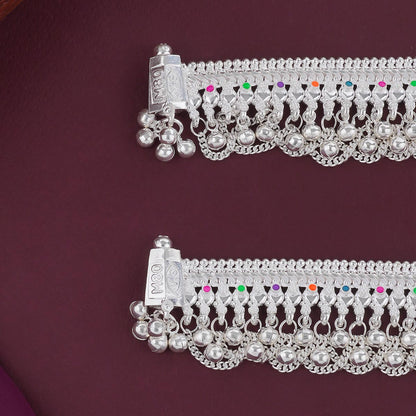 Grandeur Silver Anklet