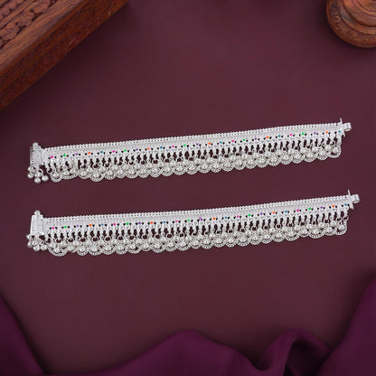 Grandeur Silver Anklet