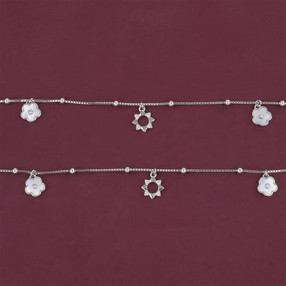 Fancy Silver Anklet