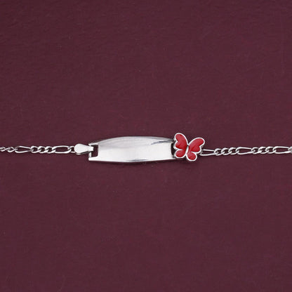 Cute Butterfly Silver Baby Bracelet