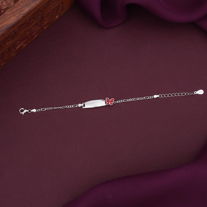 Cute Butterfly Silver Baby Bracelet