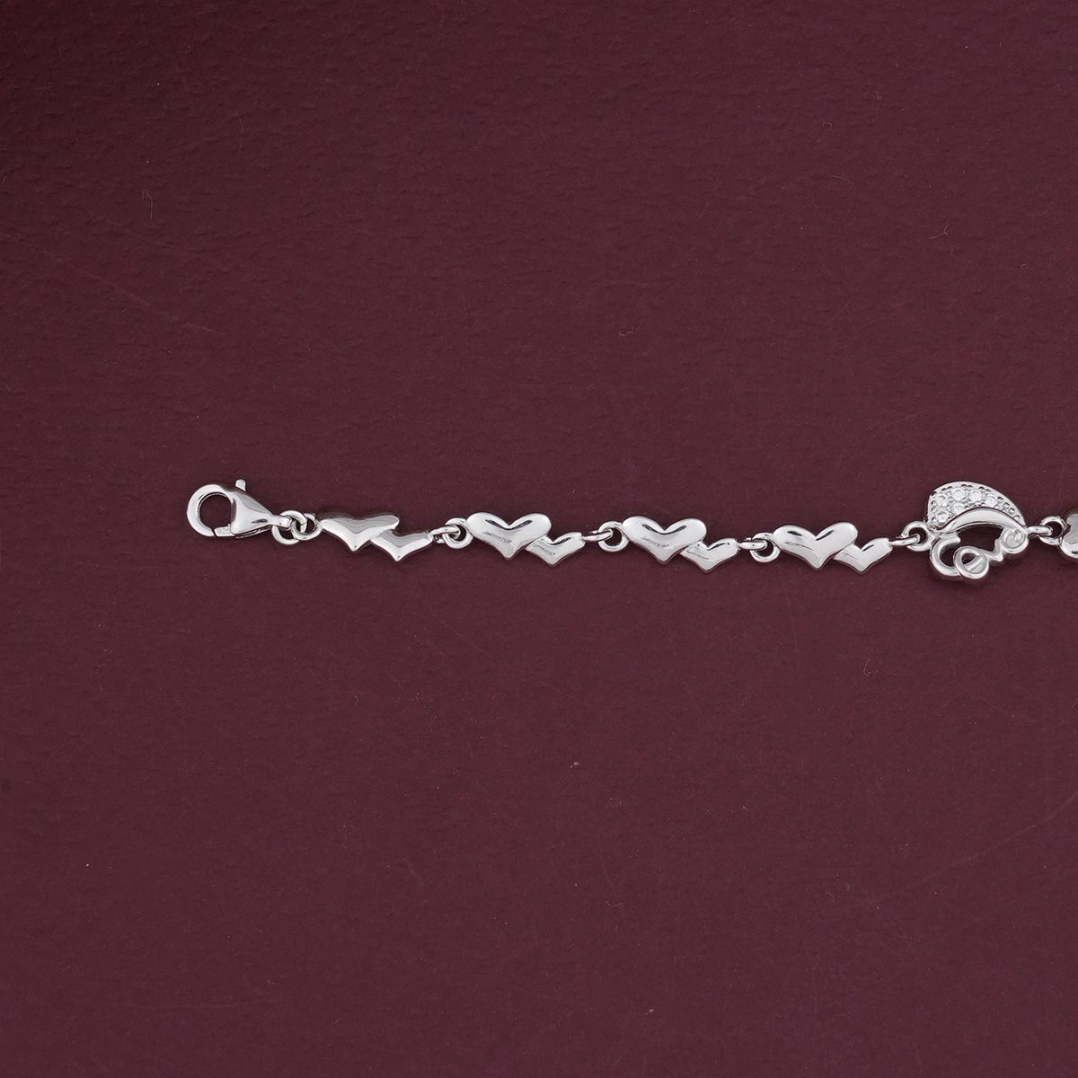 Heart Design Silver Bracelet