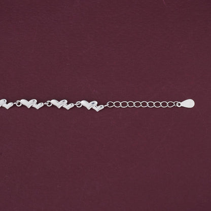Heart Design Silver Bracelet