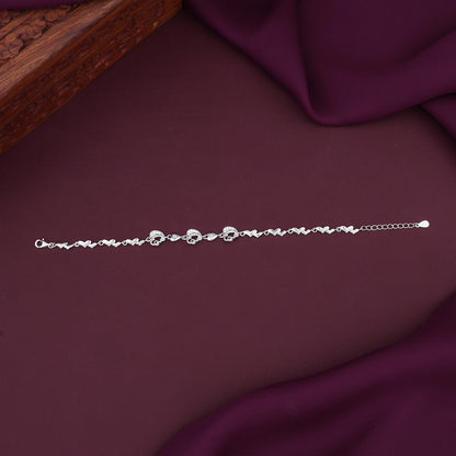 Heart Design Silver Bracelet