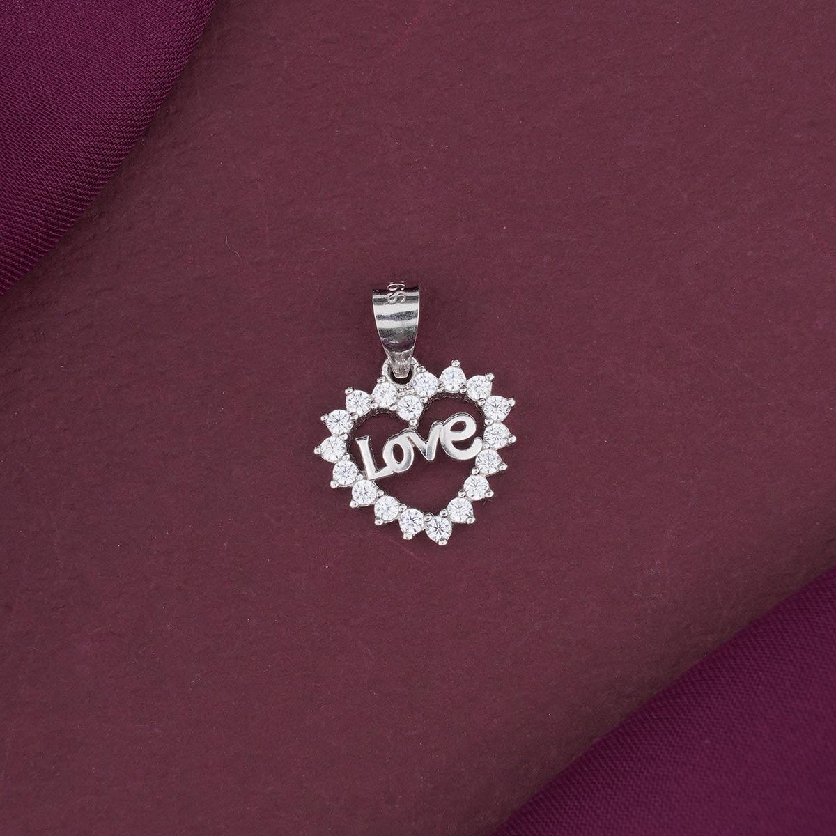 Love Heart Silver Pendant