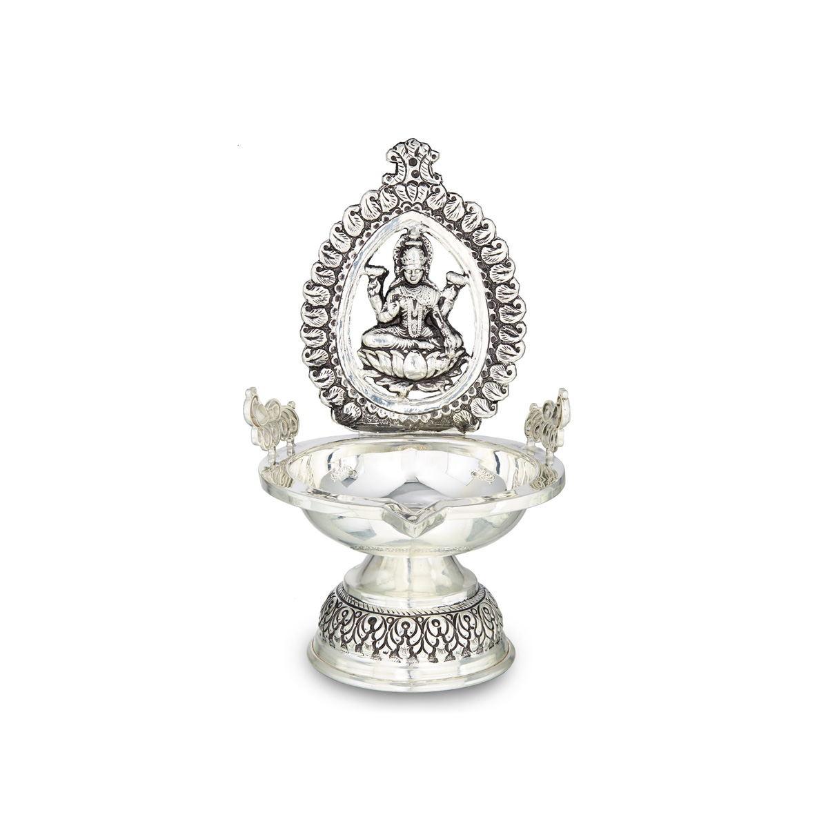 Antique Silver Lakshmi Lamp
